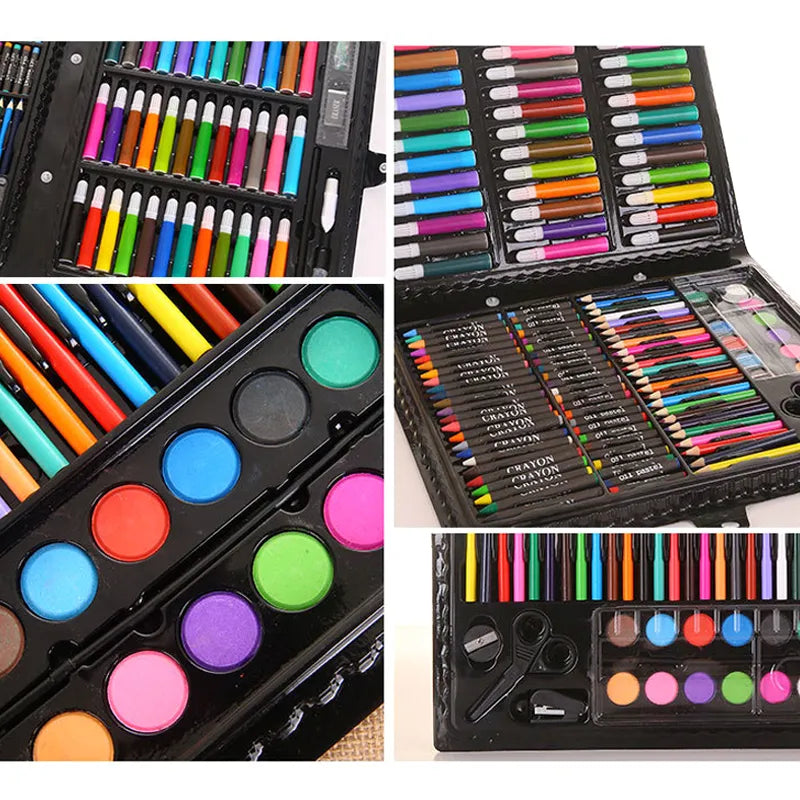 150 Pcs Kids Art Kit - Water Color, Crayon, Oil Pastel, Drawing & Painting Tools