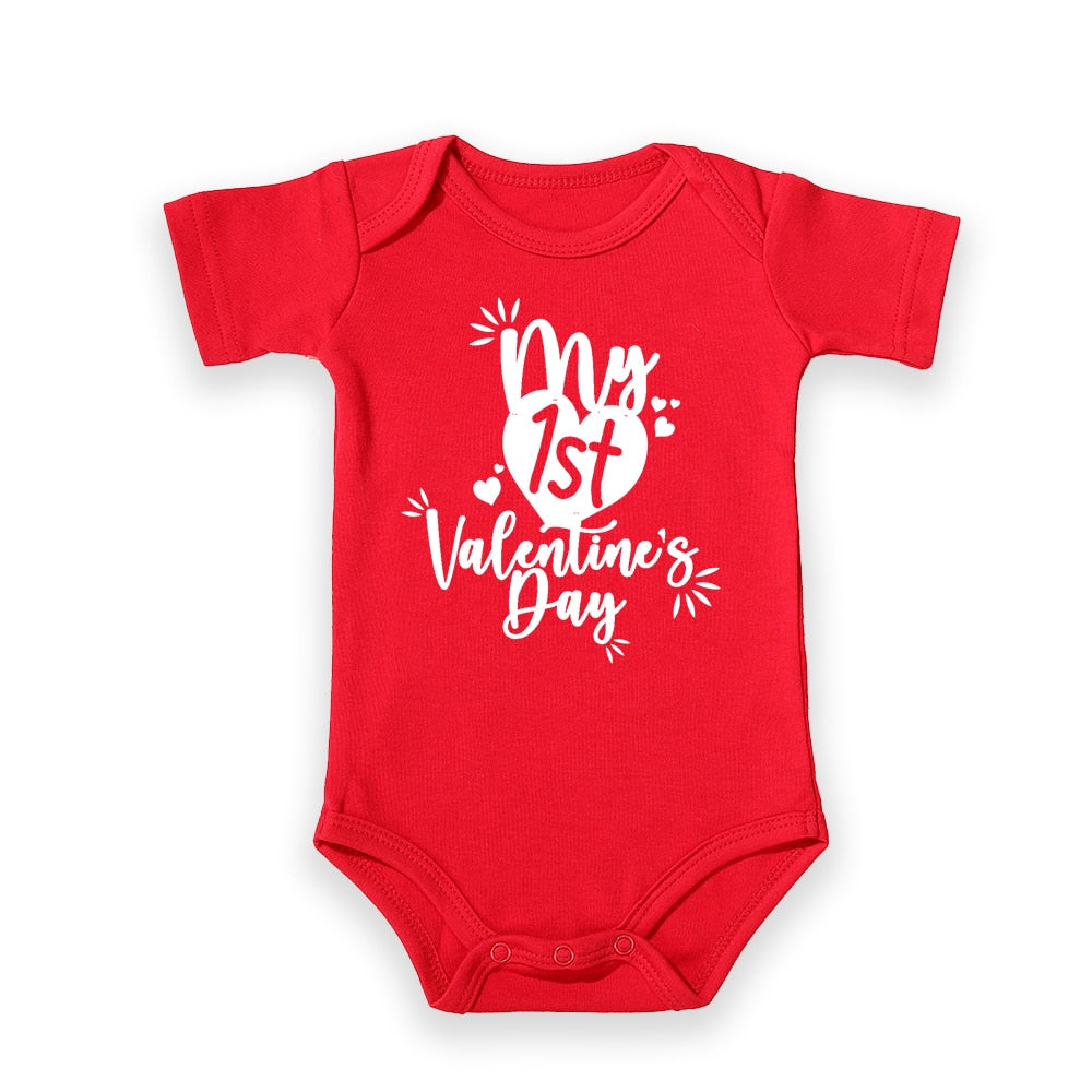 My First Valentine's Day Baby Romper - Newborn & Toddler Bodysuit, Summer Outfit, Gift