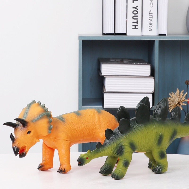 Dinosaur Soft Toy with Sound - Triceratops, Real Life Jurassic Figures, Kids Toy Gift.
