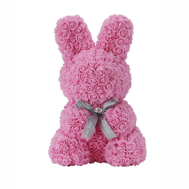 Rose Bubble Flower Rabbit - Artificial with Gift Box, Valentine's Day for Girlfriend, Wife.