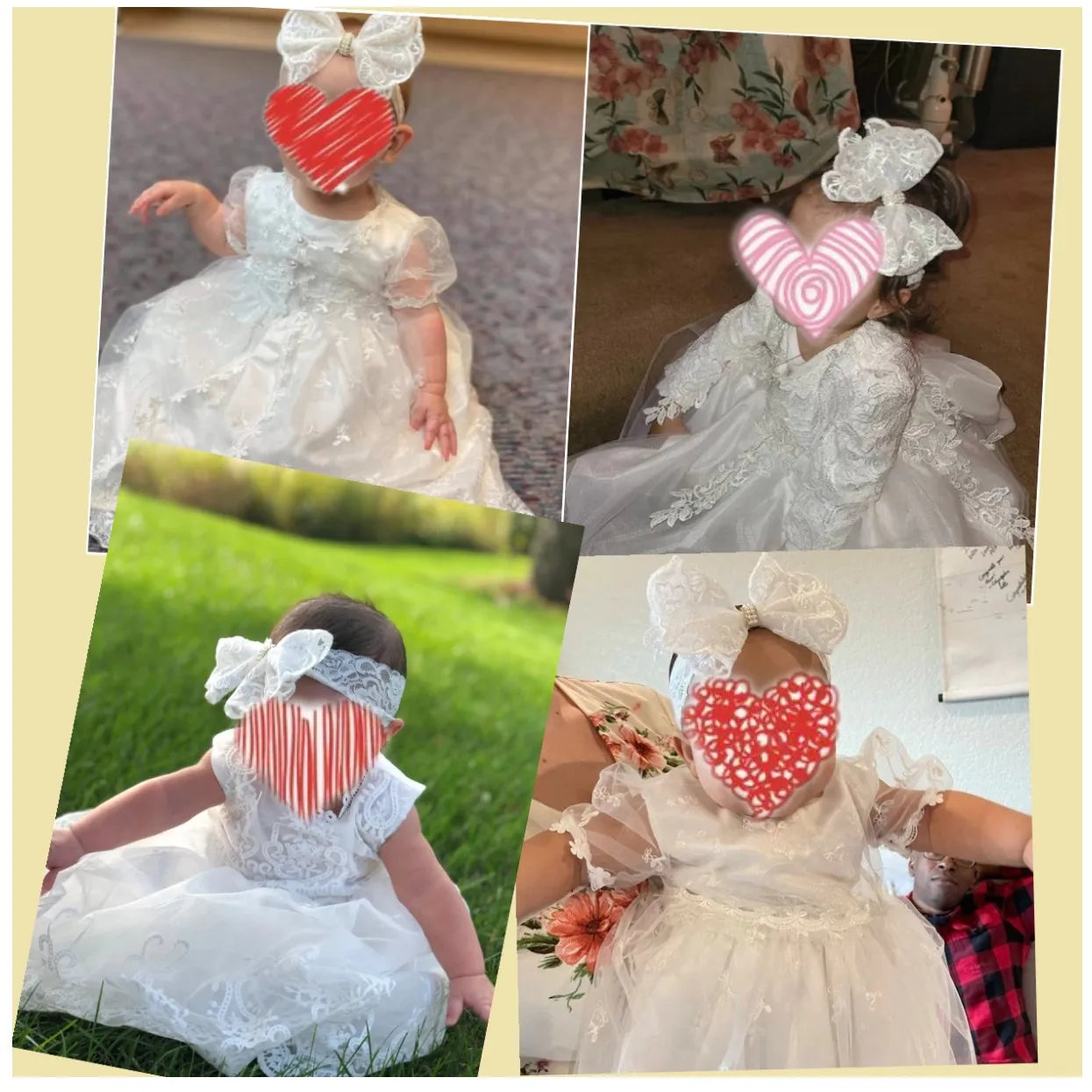 Vintage Baby Girl Dress: Baptism, Wedding, Christening, Lace Heirloom Gown Set.