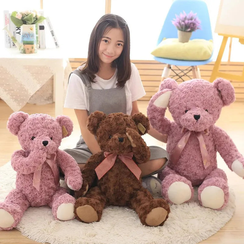 50cm Cute Teddy Bear Plush - Shy Bear Kawaii Animal Doll, Gift for Girls.