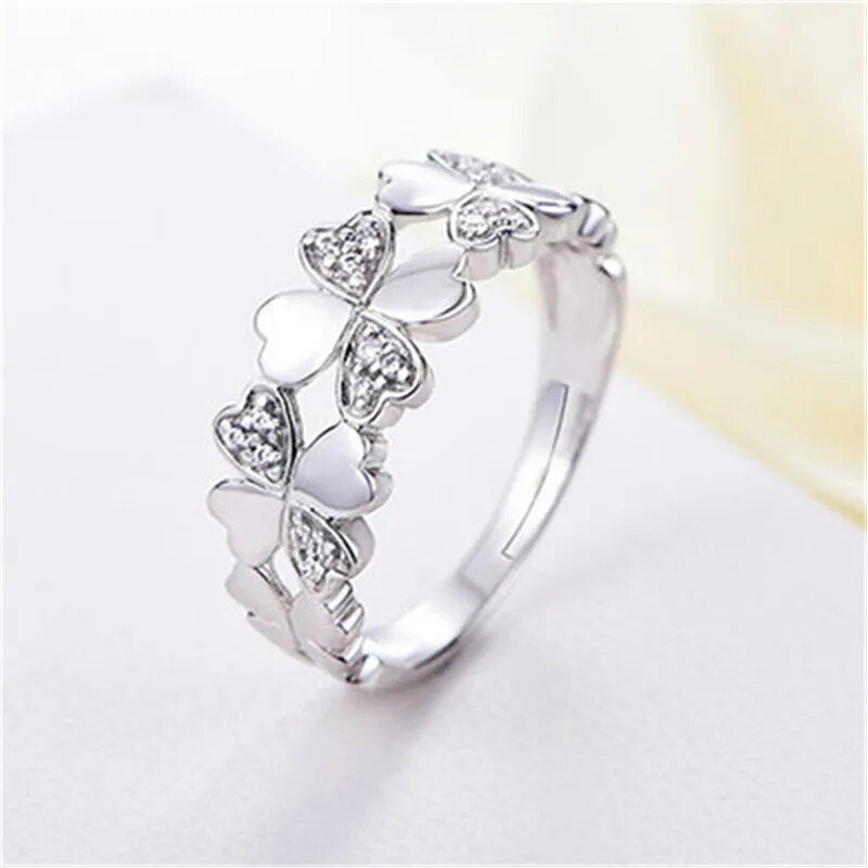 Good Luck Silver Color Four Leaf Clover For Women Jewelry