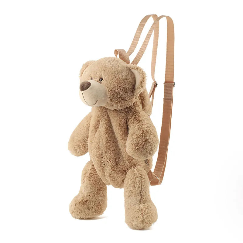 Plush Cartoon Bear Backpack - Teddy Bear Casual Bag, Soft & Lovely