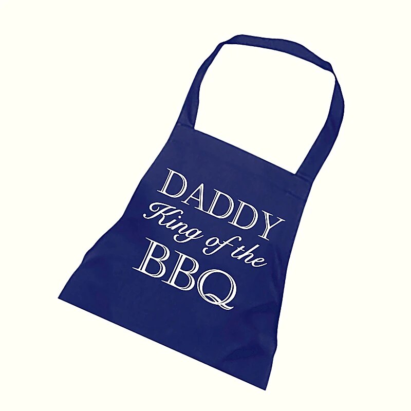 Daddy BBQ King Apron - Black Father's Day Birthday Gift - Cooking Essential for Men.