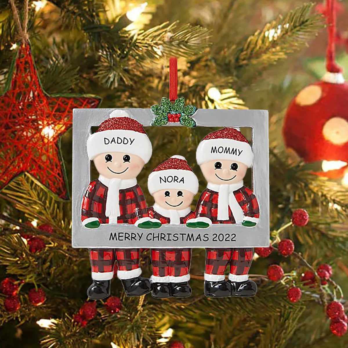DIY Christmas Pendant: Personal Family Decor Navidad Tree Hanging, New Year 2024 Ornament.