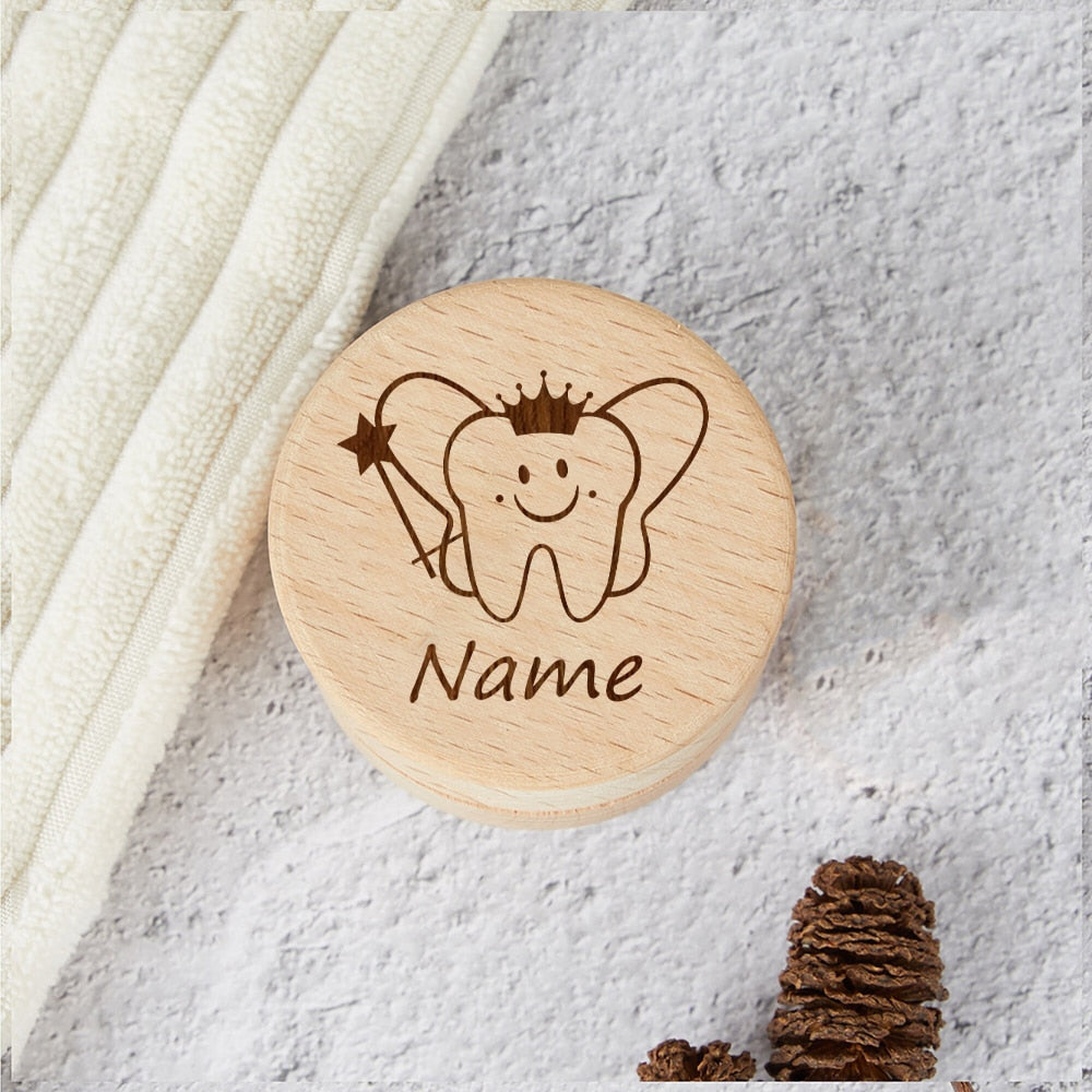 Personalized Tooth Fairy Box - Boys & Girls Keepsake, Custom Engraved Wooden, Baby Gift.