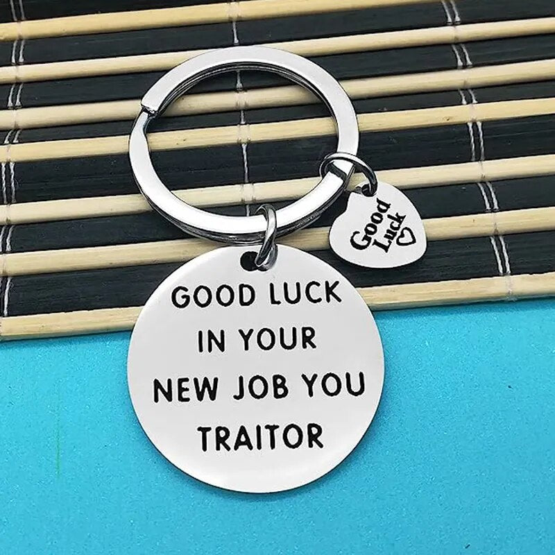 Traitor Keychain: Good Luck in New Job, Funny Farewell & Goodbye Gift for Coworker