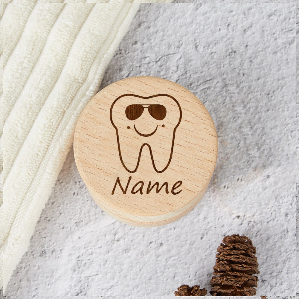 Personalized Tooth Fairy Box - Boys & Girls Keepsake, Custom Engraved Wooden, Baby Gift.