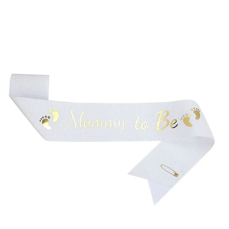 Newborn Welcome Party Straps: Glitter Bronzing for Mummy & Dad To Be.