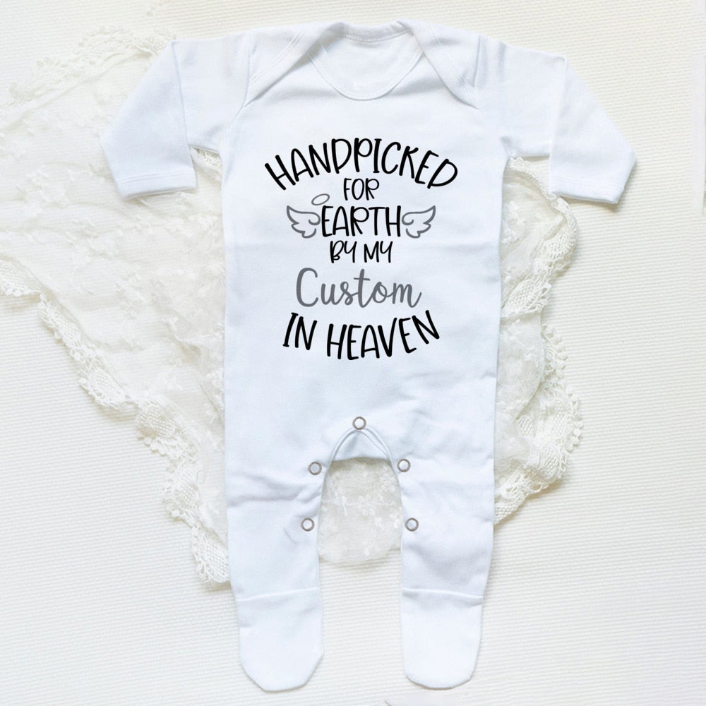 Hand Picked by Heaven Babygrow - Personalised Sleepsuit