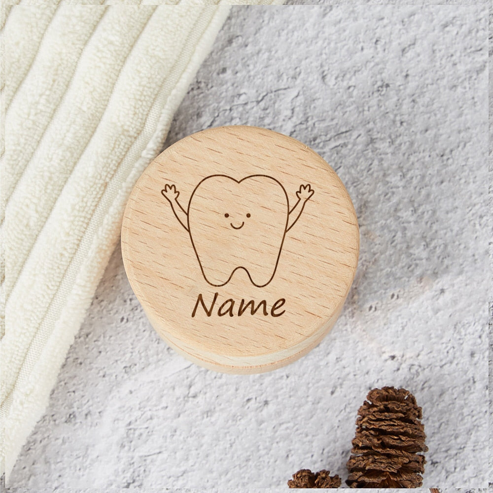 Personalized Tooth Fairy Box - Boys & Girls Keepsake, Custom Engraved Wooden, Baby Gift.