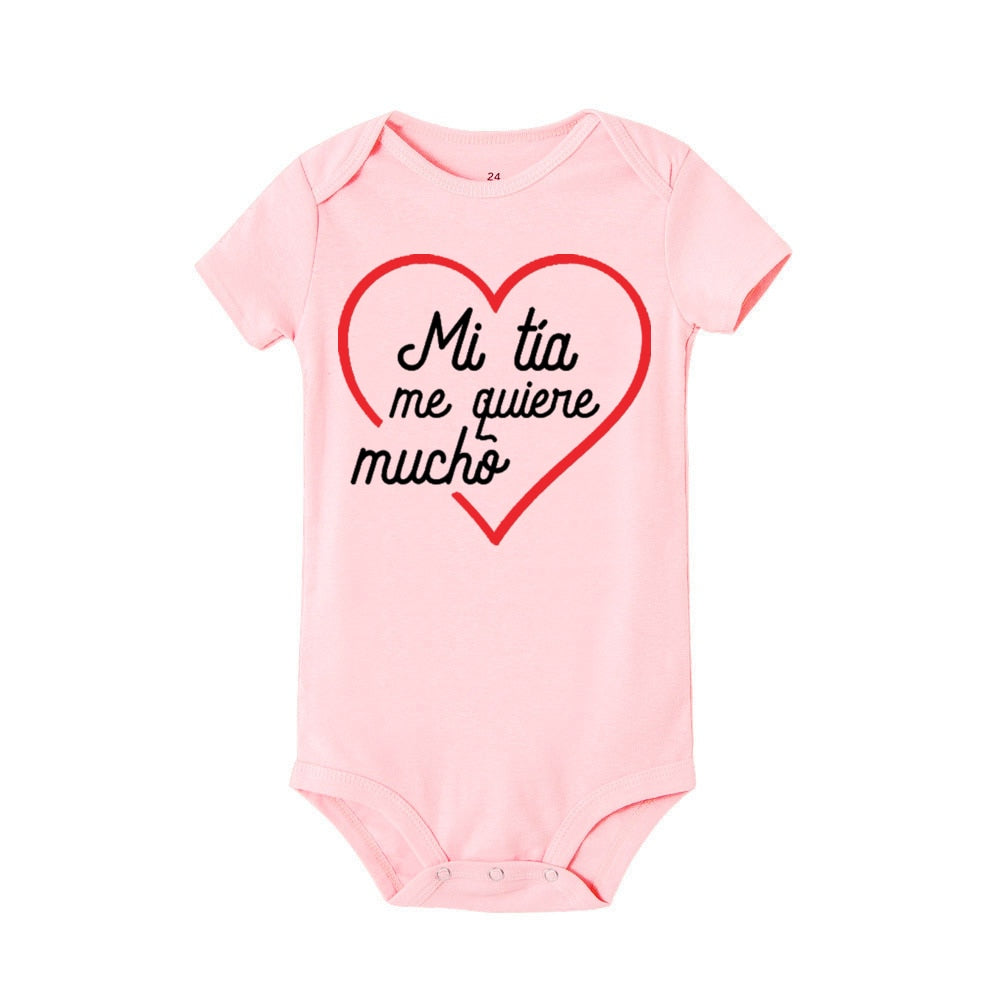 My Aunt Loves Me Baby Bodysuit - Casual Romper, Cute Newborn Boys & Girls Jumpsuit.