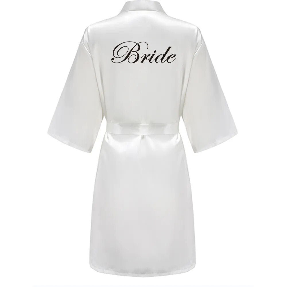 Lavender Satin Kimono: Team Bride, Wedding Robes for Mother, Sister, Bridesmaids.