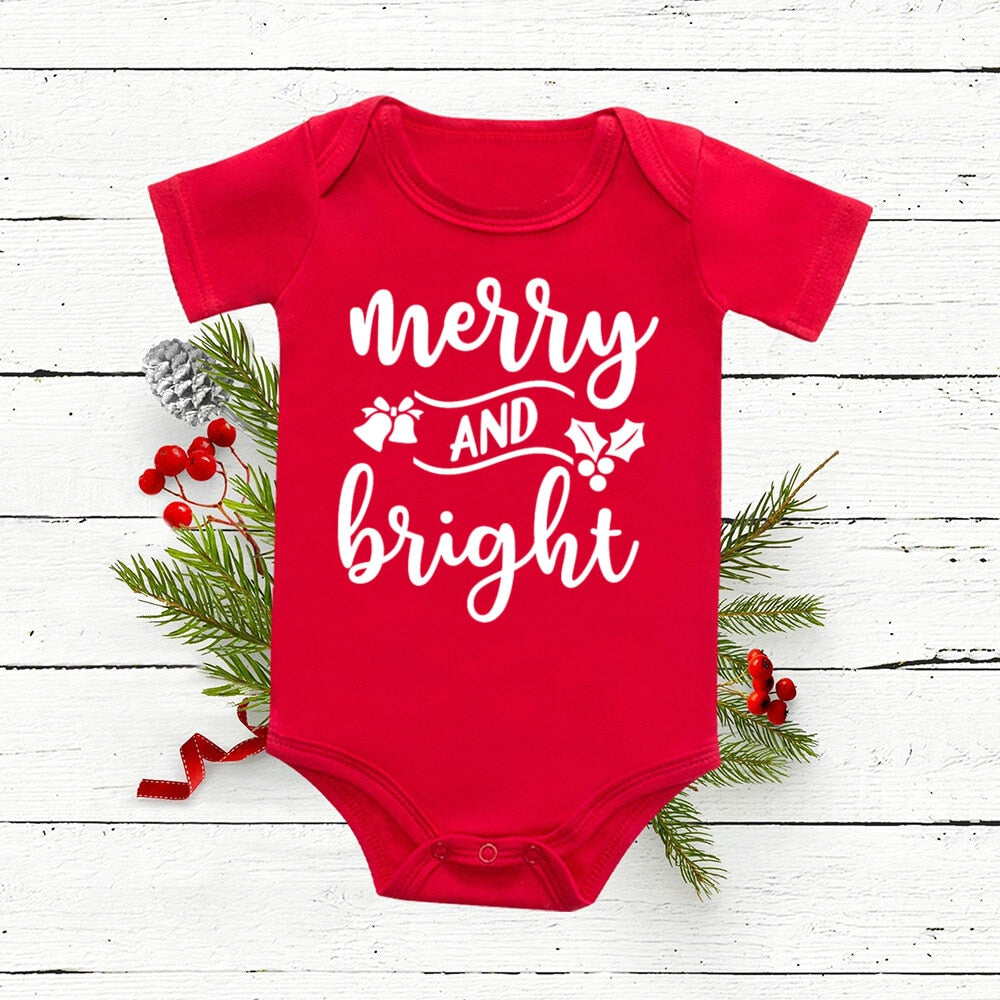 It's The Most Wonderful Time Christmas Baby Romper - Cotton Bodysuit, Boys & Girls Xmas Gift.