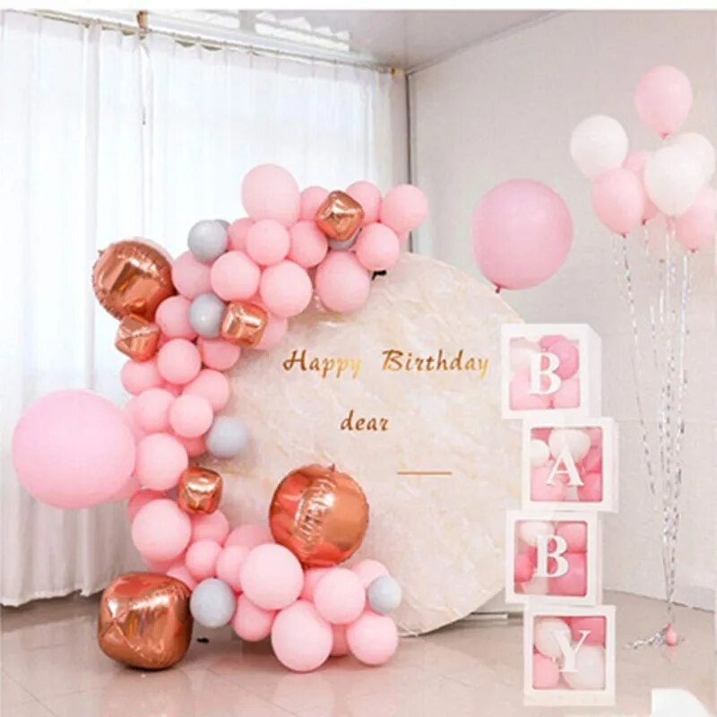 Transparent Name Balloon Box: Baby Shower, Wedding, Gender Reveal, Boy/Girl Birthday Party Decor.