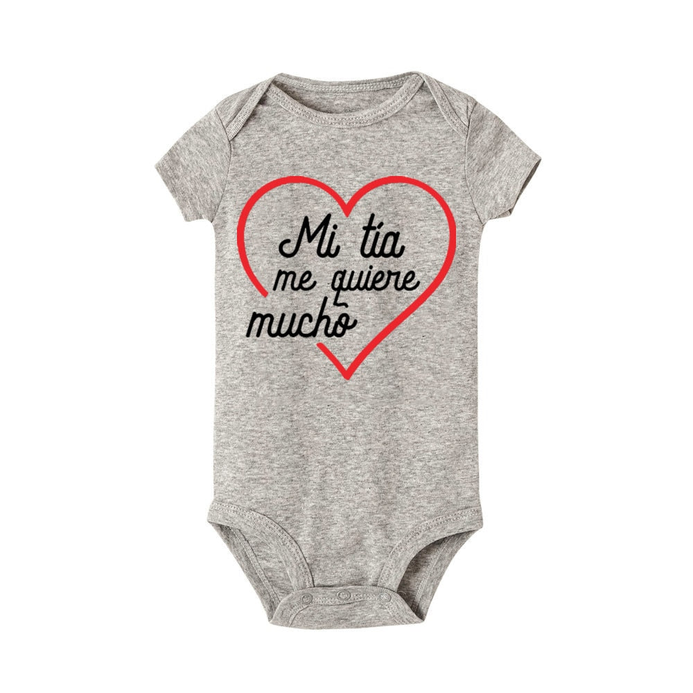 My Aunt Loves Me Baby Bodysuit - Casual Romper, Cute Newborn Boys & Girls Jumpsuit.