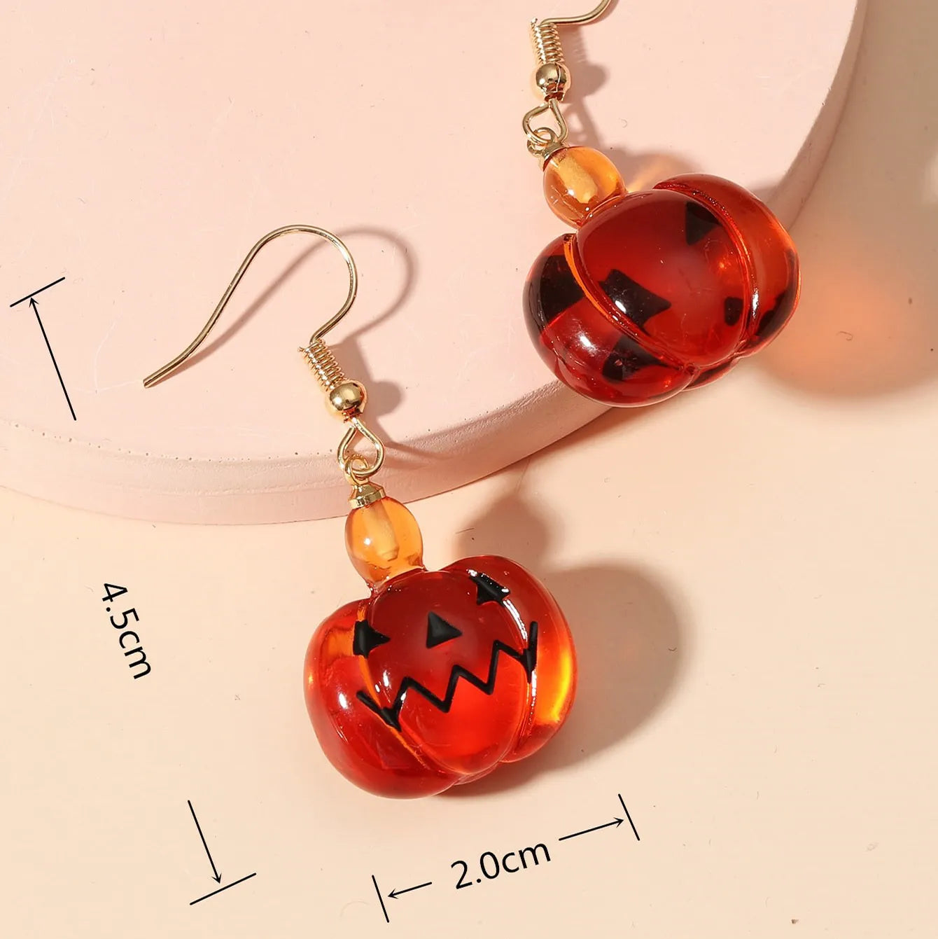 Pumpkin Ghost Earrings - Cute Halloween Kawaii Orange Jewelry for Girls Party Gift.
