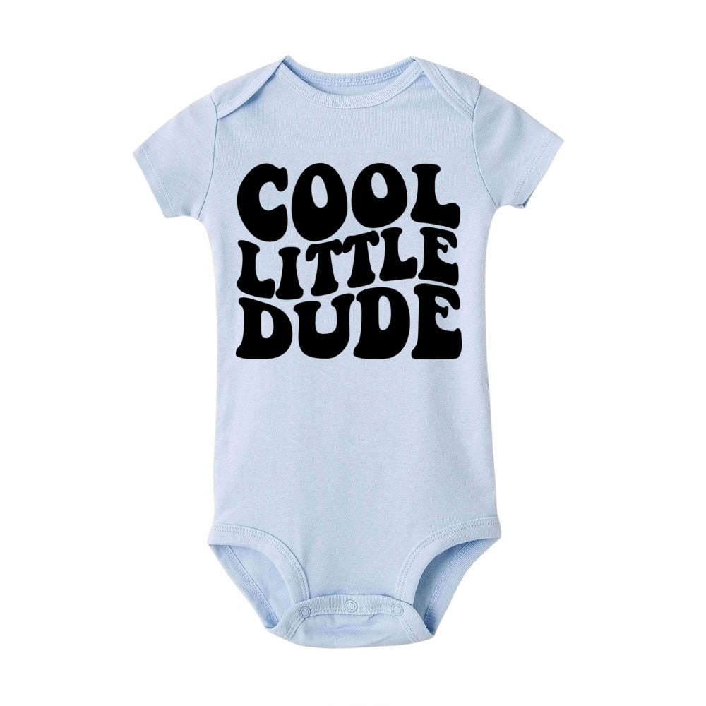 Cool Little Dude Bodysuit - Cute Newborn Romper, Infant Playsuit, Baby Shower Gift.