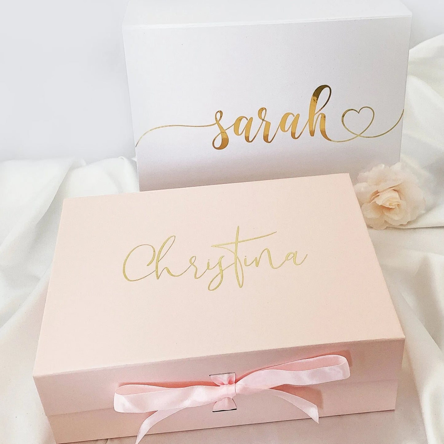 Custom Bridesmaid Gift Box - Personalized Maid of Honor, Wedding Box with Name