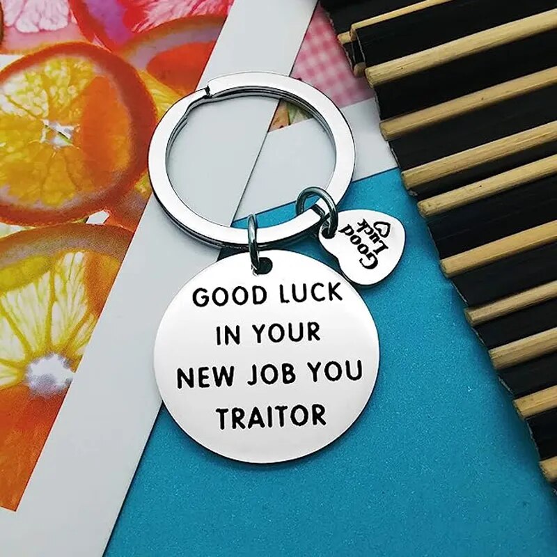 Traitor Keychain: Good Luck in New Job, Funny Farewell & Goodbye Gift for Coworker