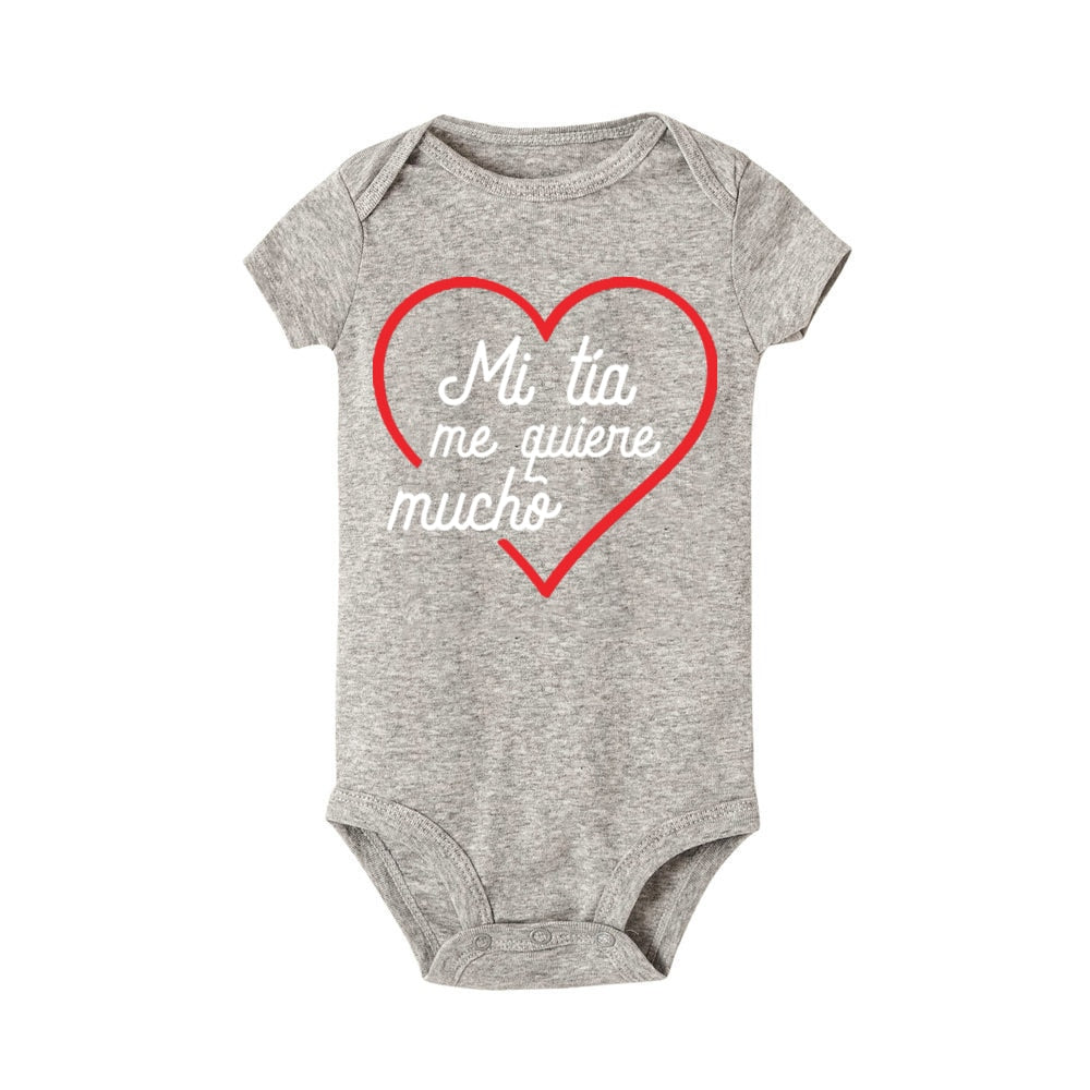 My Aunt Loves Me Baby Bodysuit - Casual Romper, Cute Newborn Boys & Girls Jumpsuit.