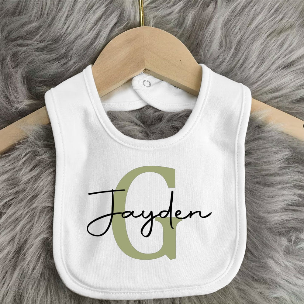 Personalized Baby Bib with Name & Initial