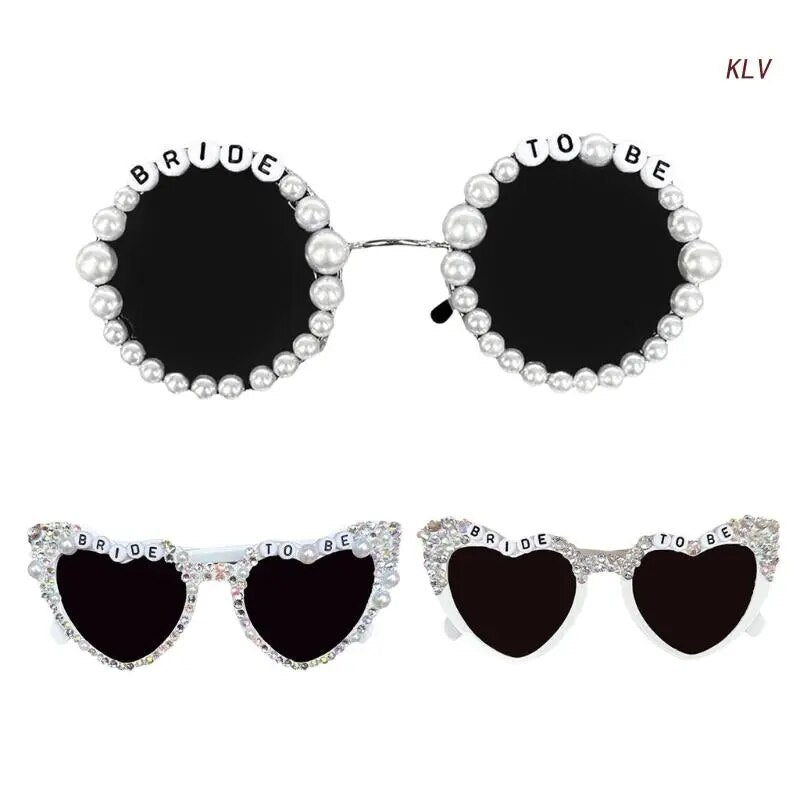 Bride To Be Heart-Shaped Sunglasses - Bachelor Party Accessory, Perfect for Photoshoots and Celebrations.