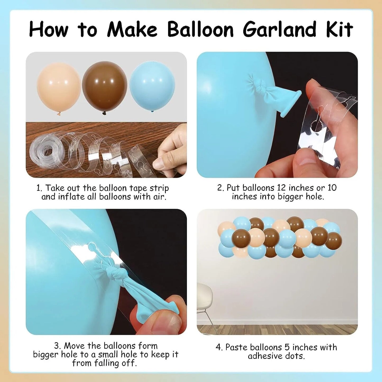 Baby Shower Kit: Balloon Arch, Mummy To Be Sash, Pom Poms, Banner, Cake Topper & Tassels.