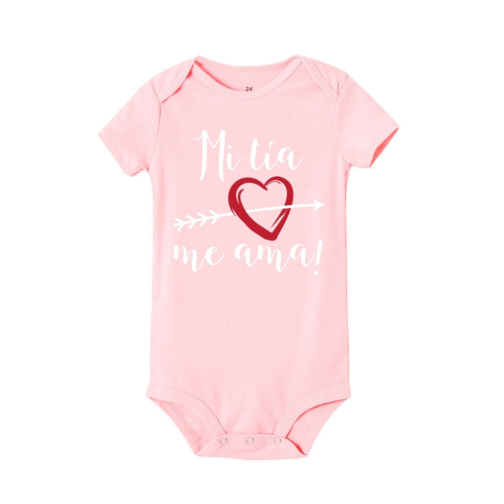 My Aunt Loves Me Baby Bodysuit - Casual Romper, Cute Newborn Boys & Girls Jumpsuit.