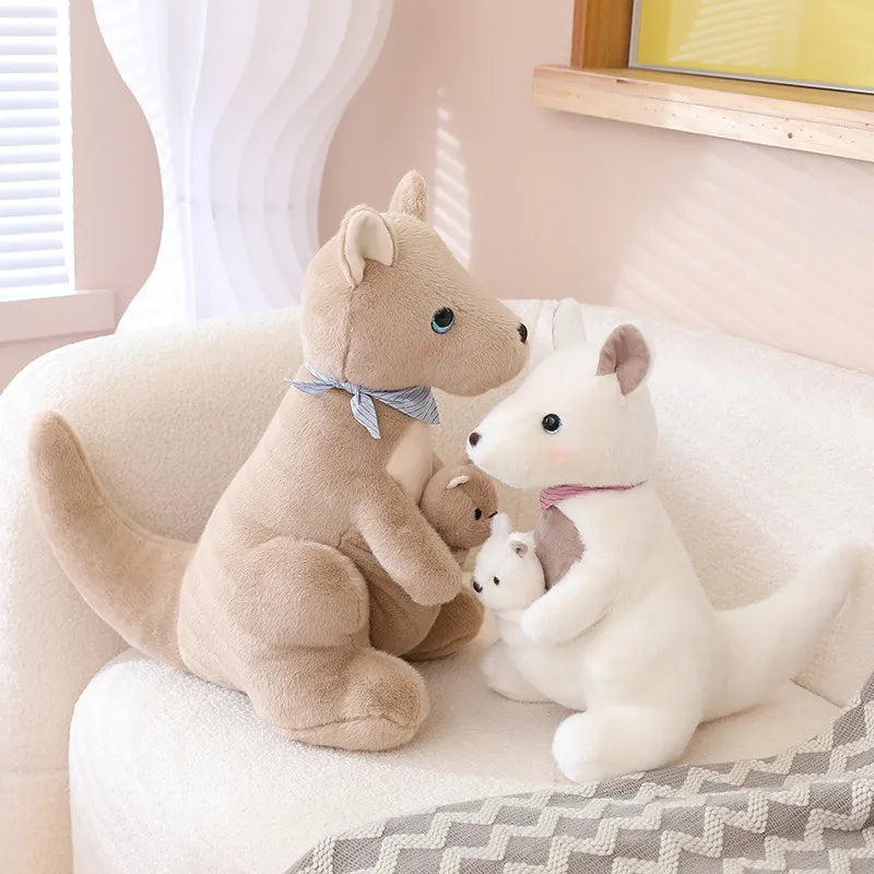 Kangaroo Soft Toy - Australian Animal with Baby, Kids Plush Toy, Funny Children's Gift.