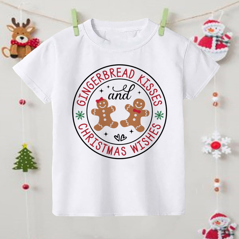 Christmas Kids T-Shirt - Xmas Party Gift, Boys & Girls Sibling Outfits
