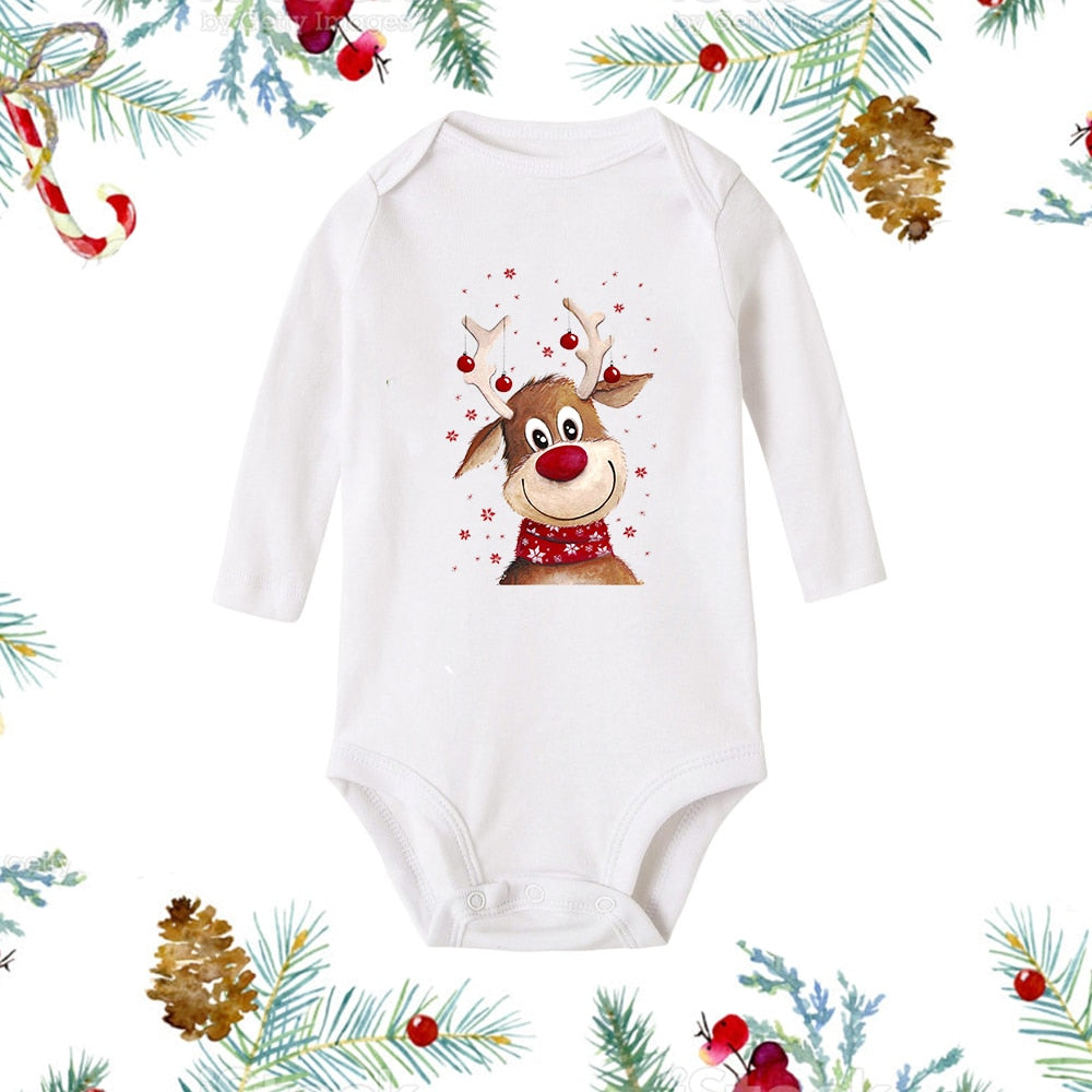 My First Christmas Newborn Romper - Snowman Print, Infant Xmas Gift
