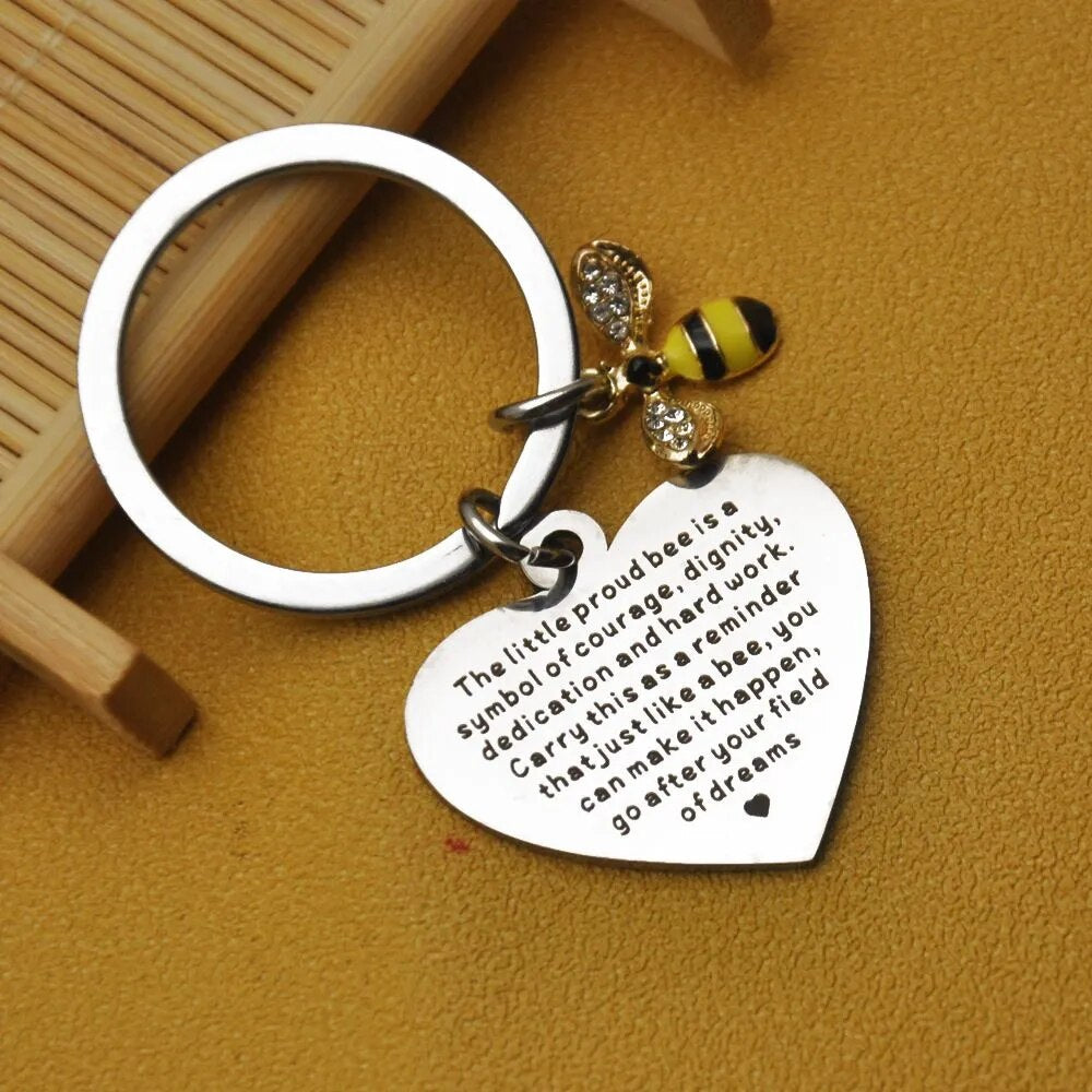 Thank You Teacher Bee My Favourite Teacher's Day Gift Bee Keychain Teacher Key Ring