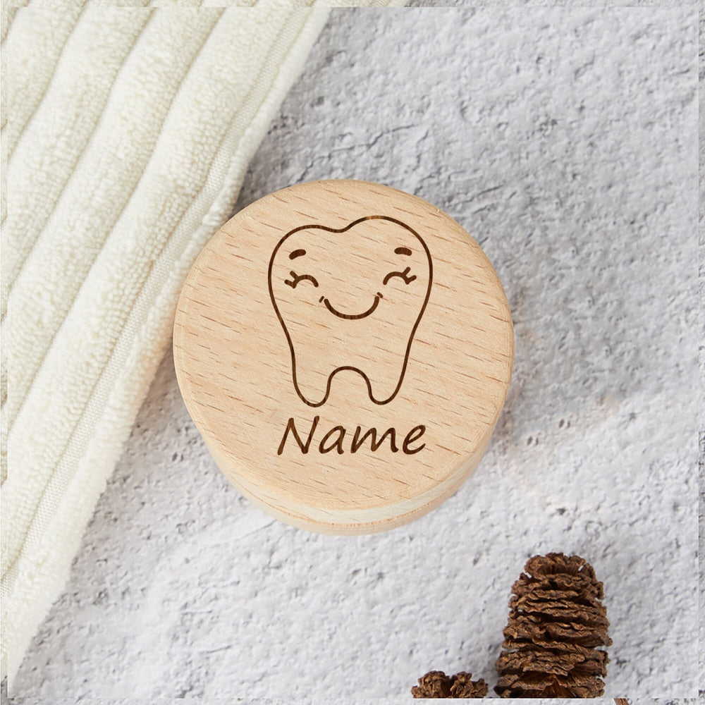 Personalized Tooth Fairy Box - Boys & Girls Keepsake, Custom Engraved Wooden, Baby Gift.