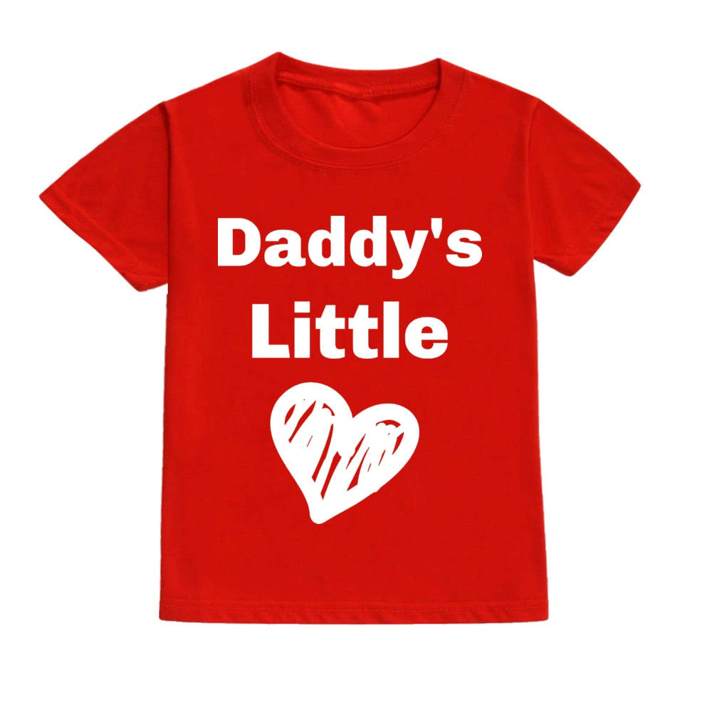 Daddy's Valentine Kids T-Shirt - Child Red Top, Boys & Girls, Valentine's Day Party Gift.