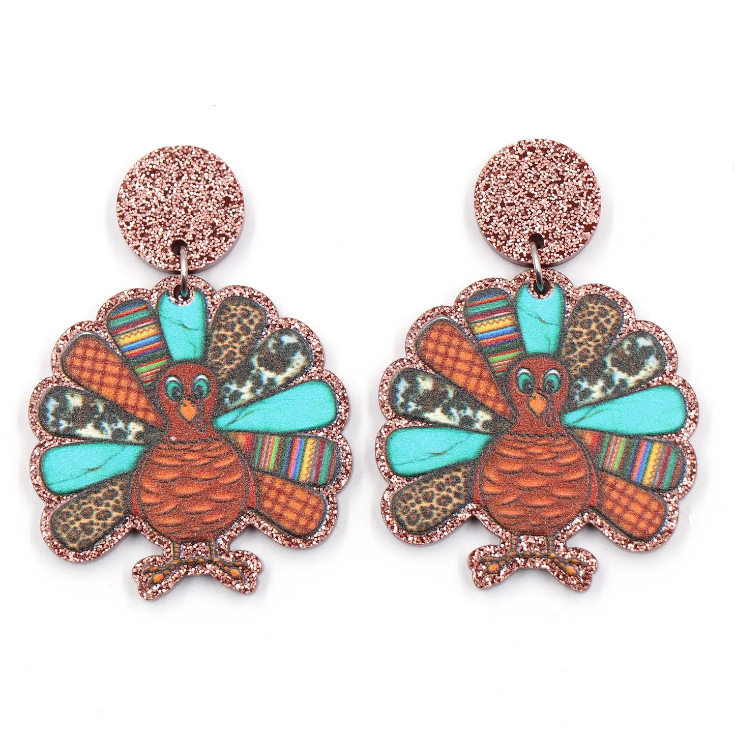 1pair Thanksgiving Turkey Acrylic earrings Jewelry for women