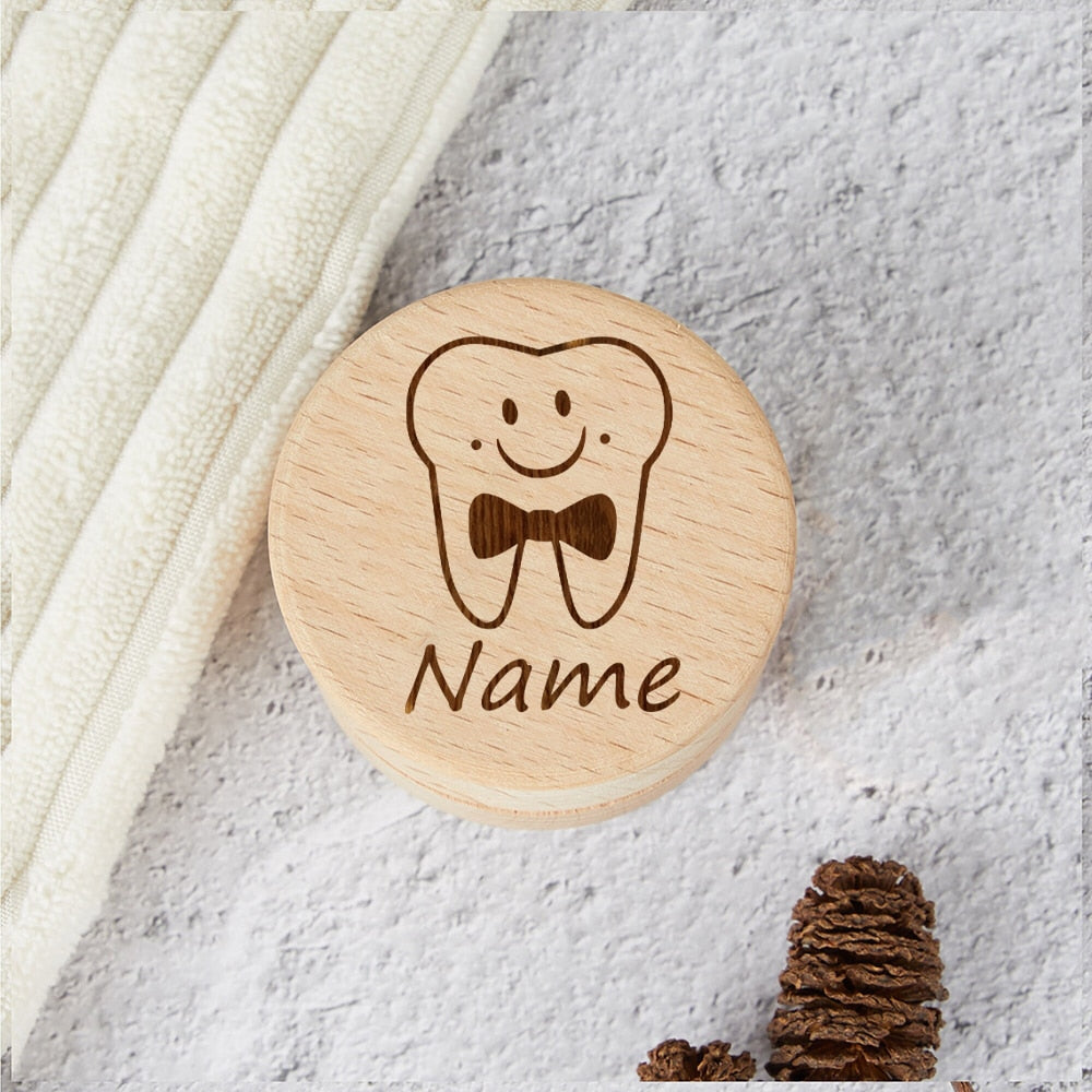 Personalized Tooth Fairy Box - Boys & Girls Keepsake, Custom Engraved Wooden, Baby Gift.