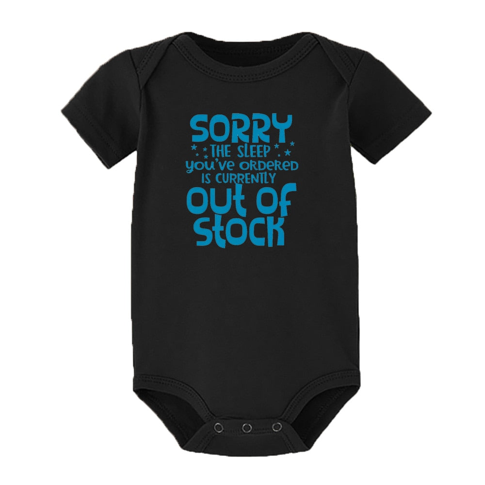 Sorry, Sleep Out of Stock Baby Bodysuit - Newborn Romper, Toddler Girl Outfit, Baby Gift.