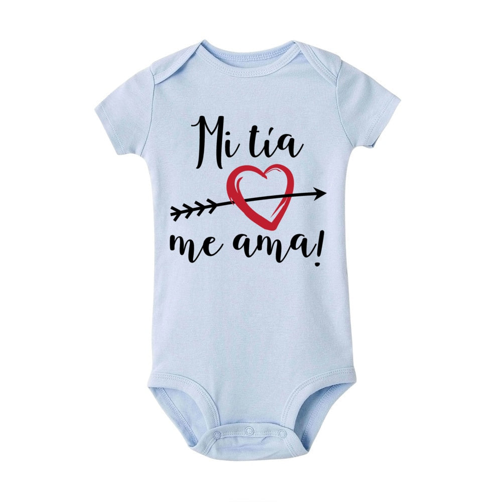 My Aunt Loves Me Baby Bodysuit - Casual Romper, Cute Newborn Boys & Girls Jumpsuit.