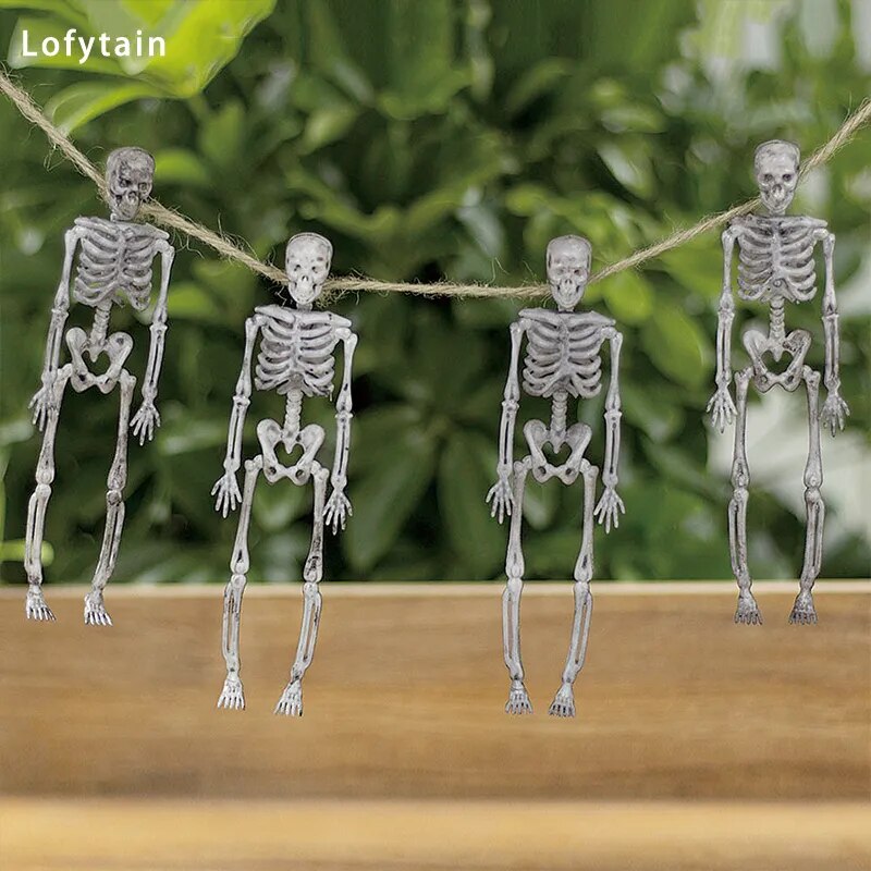Lofytain 4Pcs 17cm Fake Human Skeleton - Halloween Party Home Decor Bones.