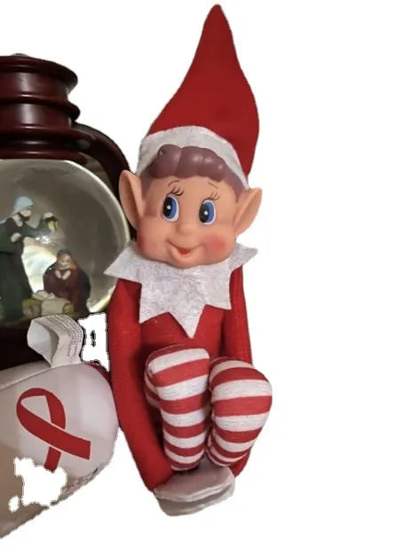 Plush Elf Doll Ornaments: Christmas Tree Decor, Boys & Girls Elf Toys for New Year Home.
