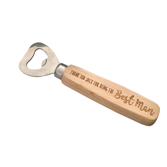 Personalized Engraved Wedding Handle Bottle Openers for Bestman