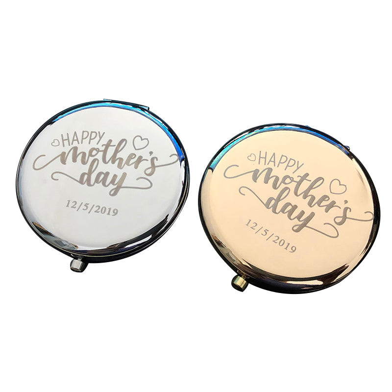 Personalized Engraved Compact Mirror -Mother's Day