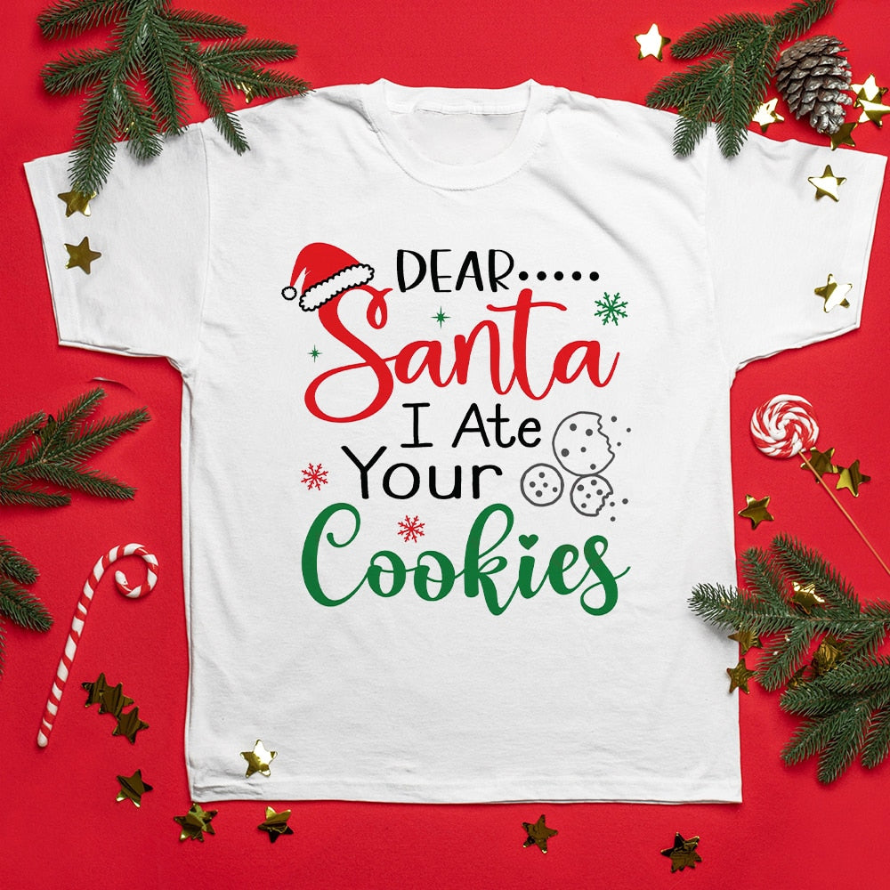 Christmas Kids T-Shirt - Xmas Party Gift, Boys & Girls Sibling Outfits