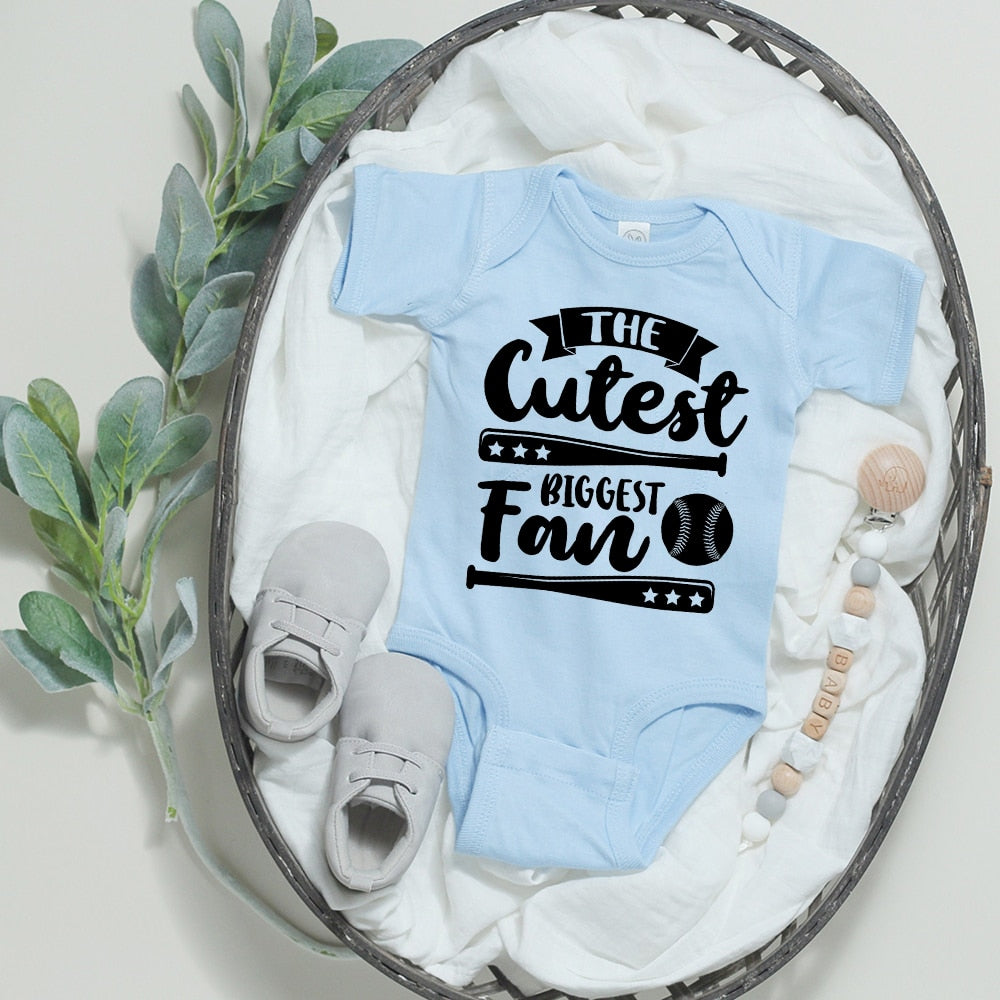 Cutest Baseball Fan Baby Bodysuit - Infant Jumpsuit, Boys & Girls Clothes, Newborn Shower Gift